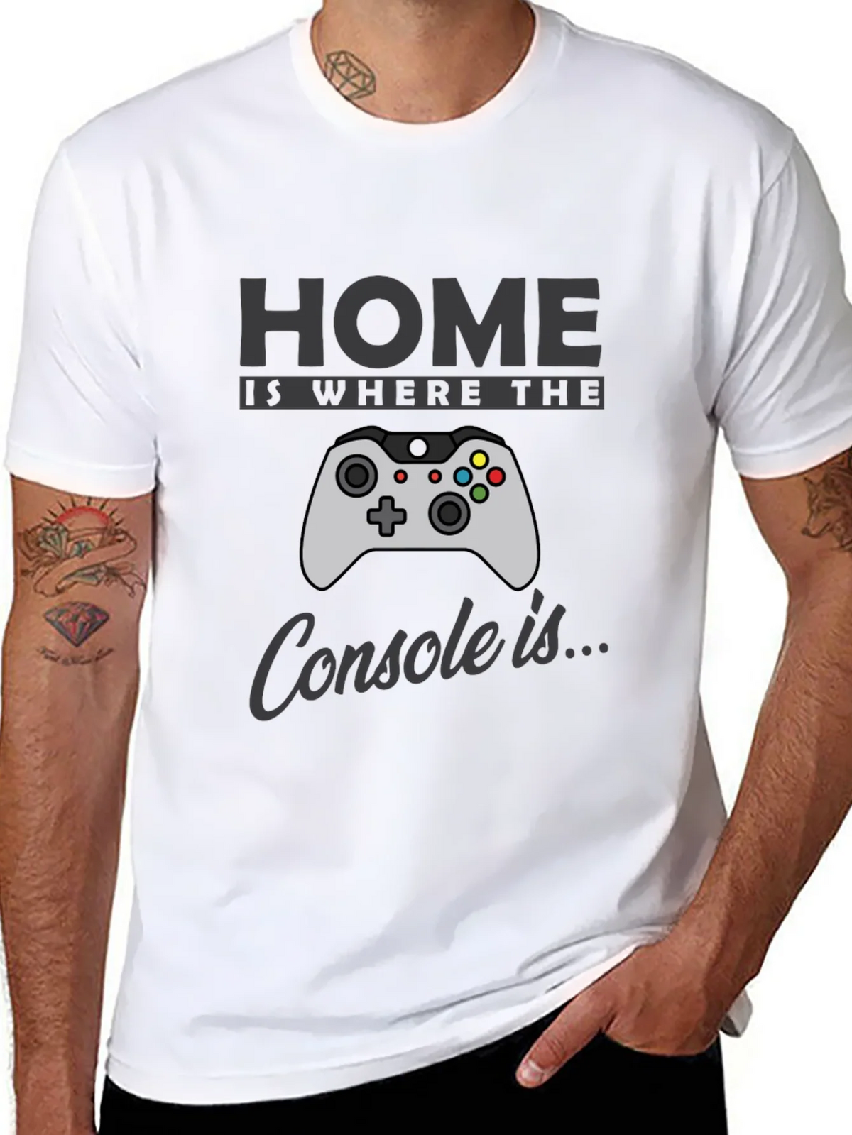 Gamer T-Shirt: Home is Where the Console Is - Black product image 10