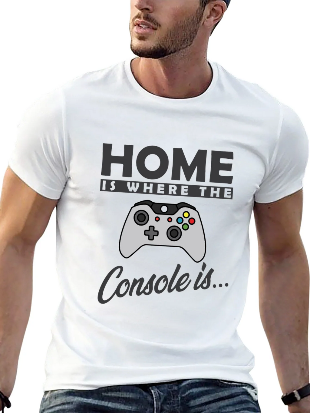 Gamer T-Shirt: Home is Where the Console Is - Black product image 4