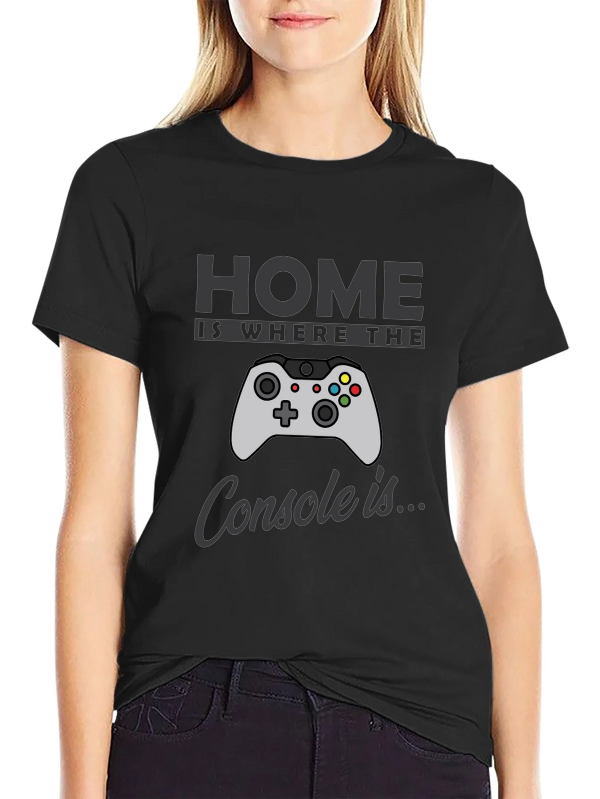 Gamer T-Shirt: Home is Where the Console Is - Black product image 5