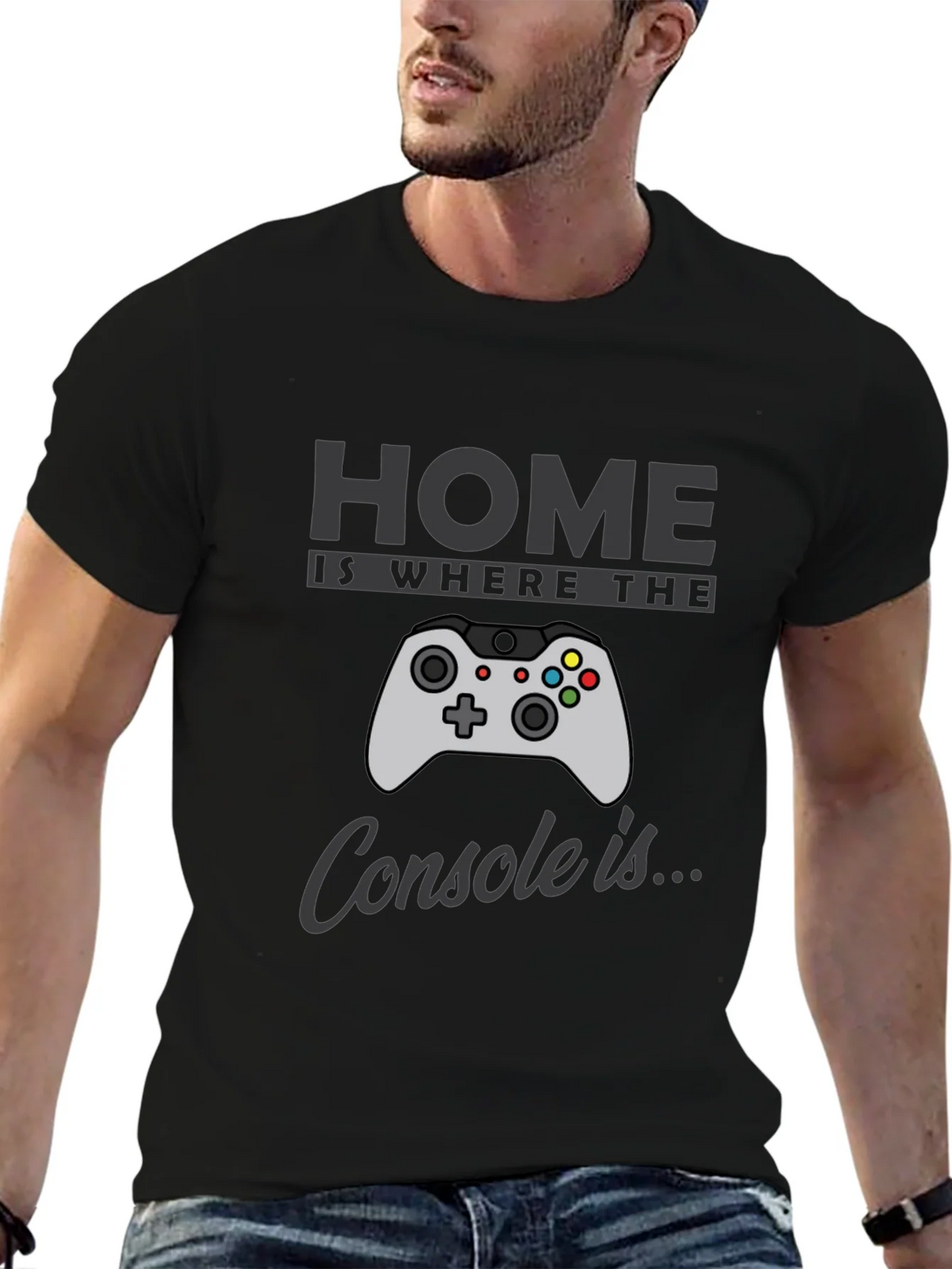 Gamer T-Shirt: Home is Where the Console Is - Black product image 9