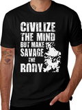 Civilize The Mind Savage Body Black T-Shirt product image 1