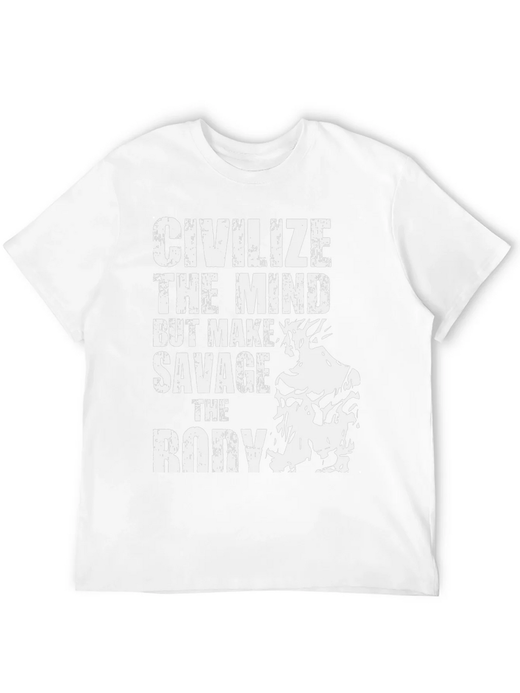 Civilize The Mind Savage Body Black T-Shirt product image 3