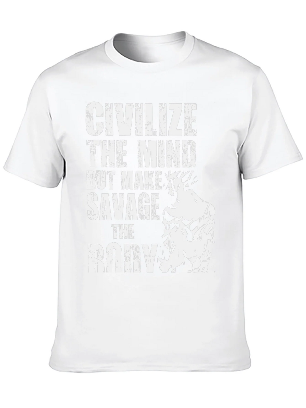 Civilize The Mind Savage Body Black T-Shirt product image 12