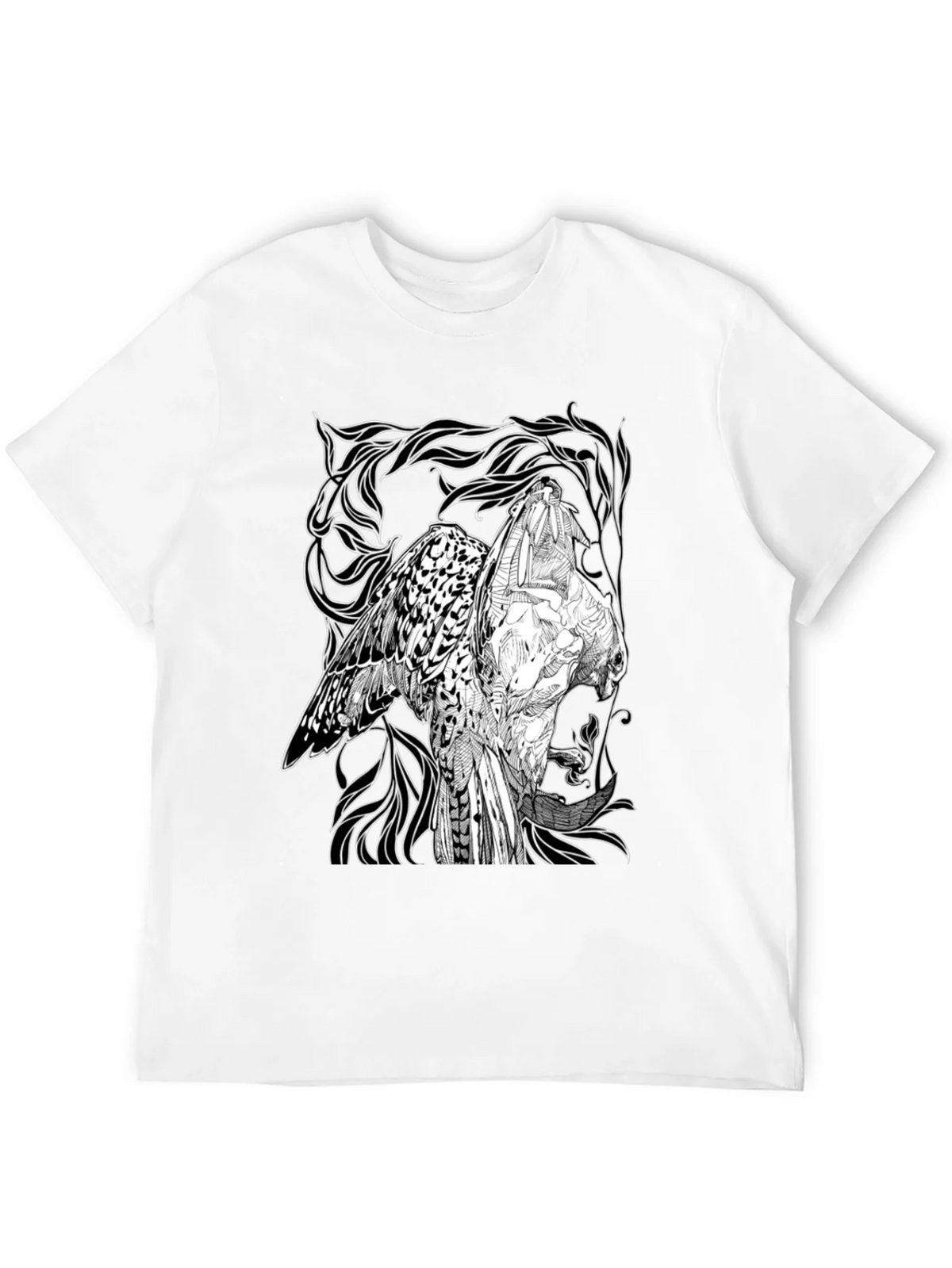 Graphic Owl T-Shirt - Black Cotton Tee product image 3
