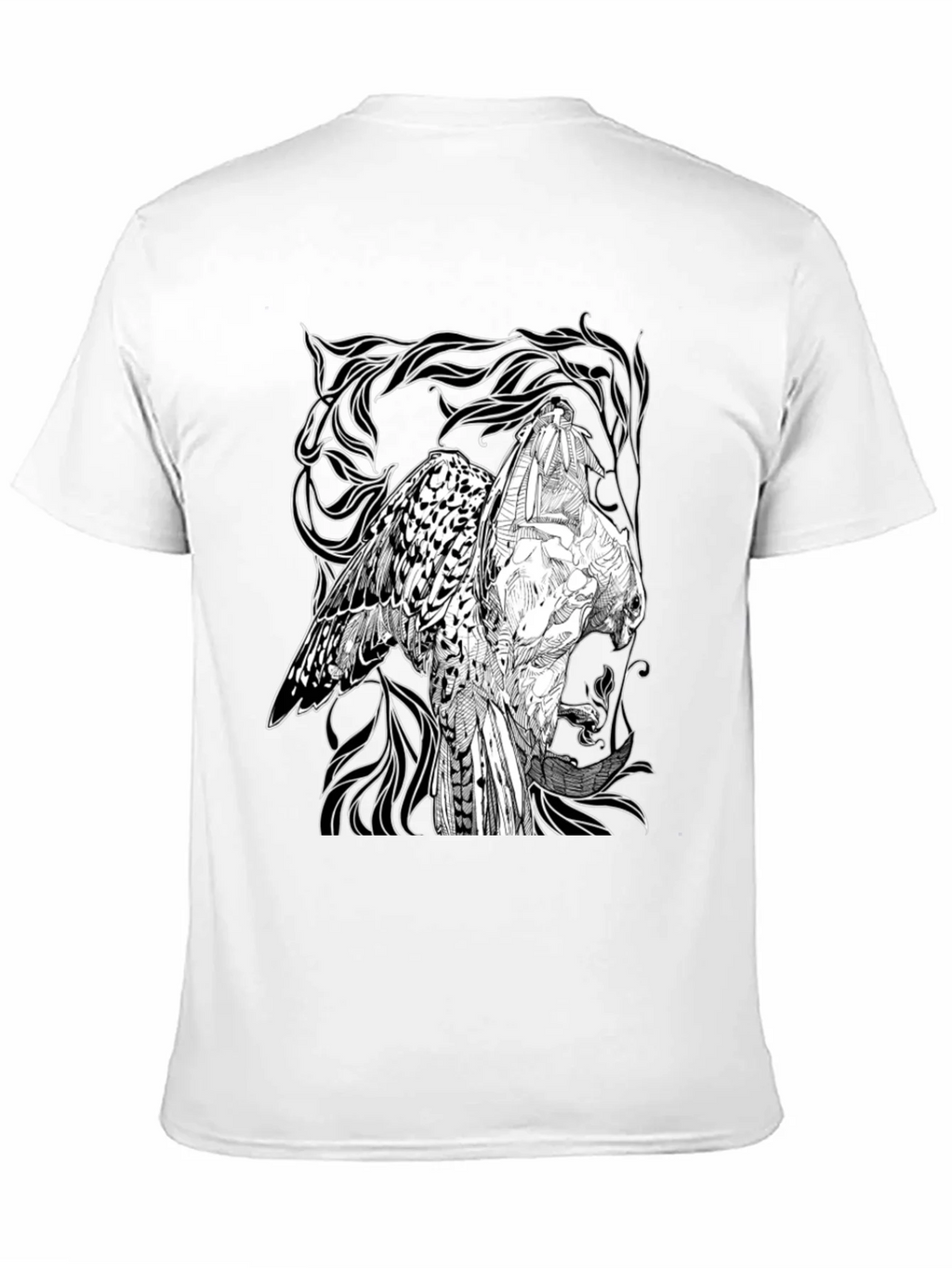 Graphic Owl T-Shirt - Black Cotton Tee product image 2