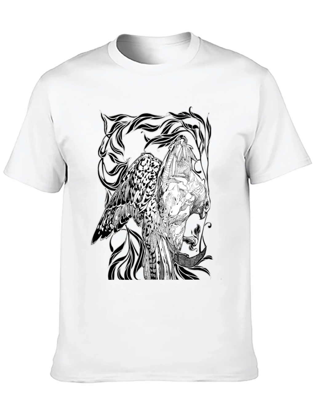 Graphic Owl T-Shirt - Black Cotton Tee product image 12