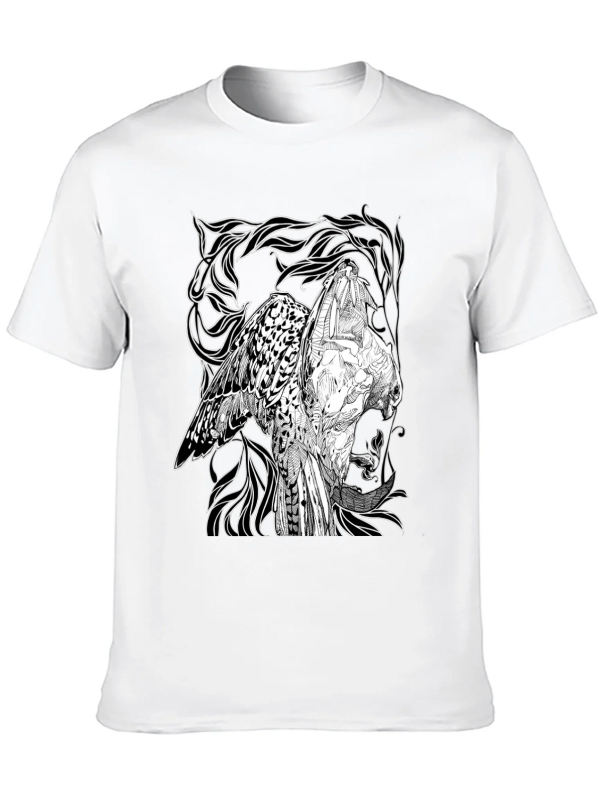 Graphic Owl T-Shirt - Black Cotton Tee product image 12