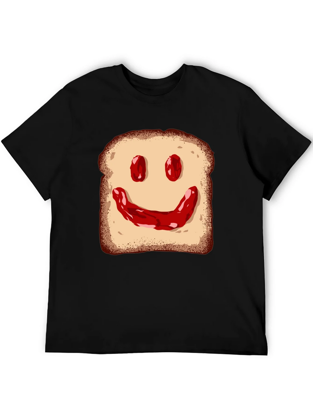Jam on Toast Smile Graphic Tee - Black Cotton T-Shirt product image 8