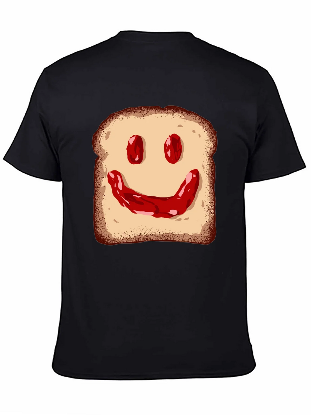Jam on Toast Smile Graphic Tee - Black Cotton T-Shirt product image 7