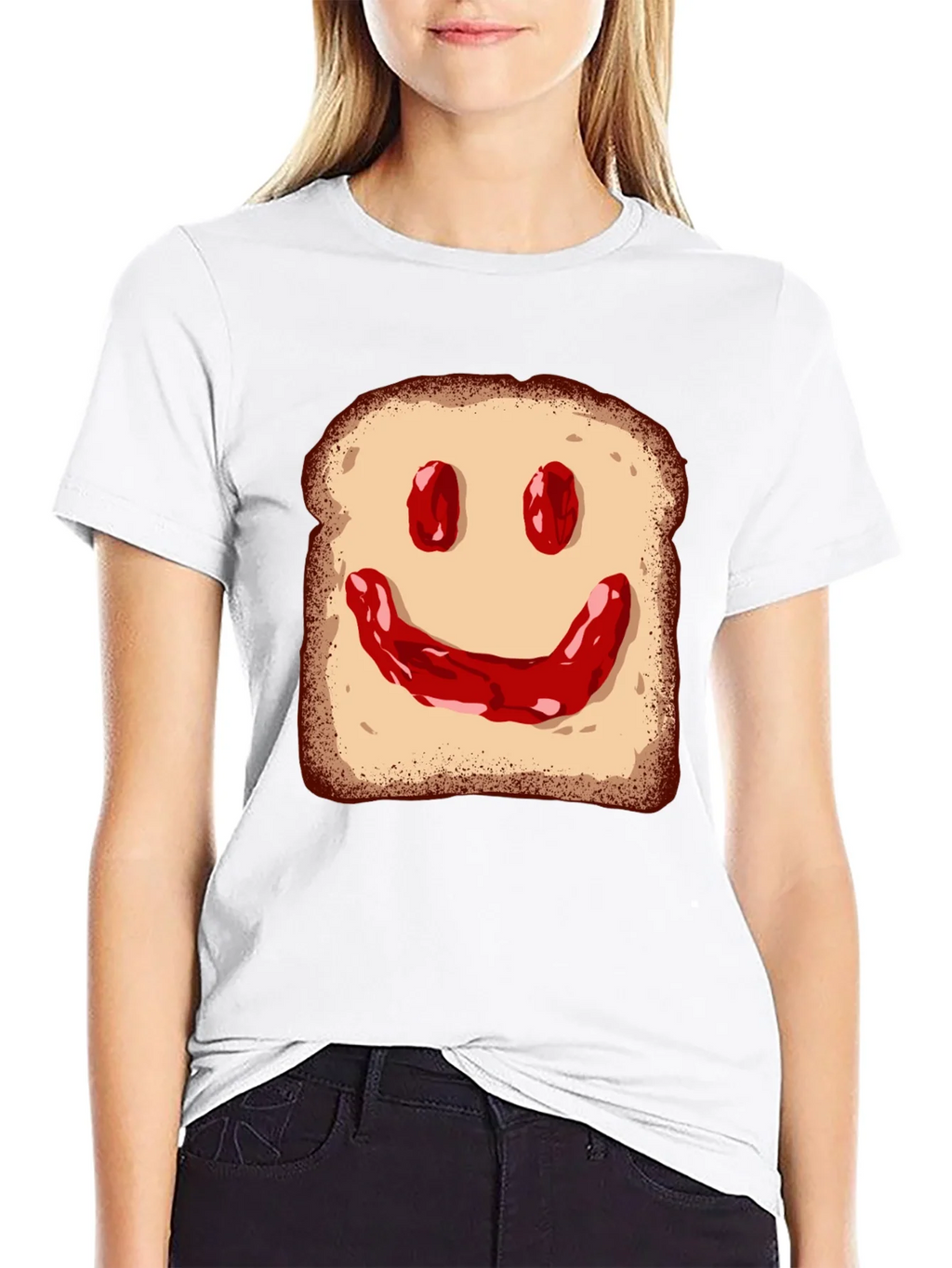 Jam on Toast Smile Graphic Tee - Black Cotton T-Shirt product image 11