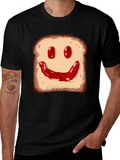 Jam on Toast Smile Graphic Tee - Black Cotton T-Shirt product image 1