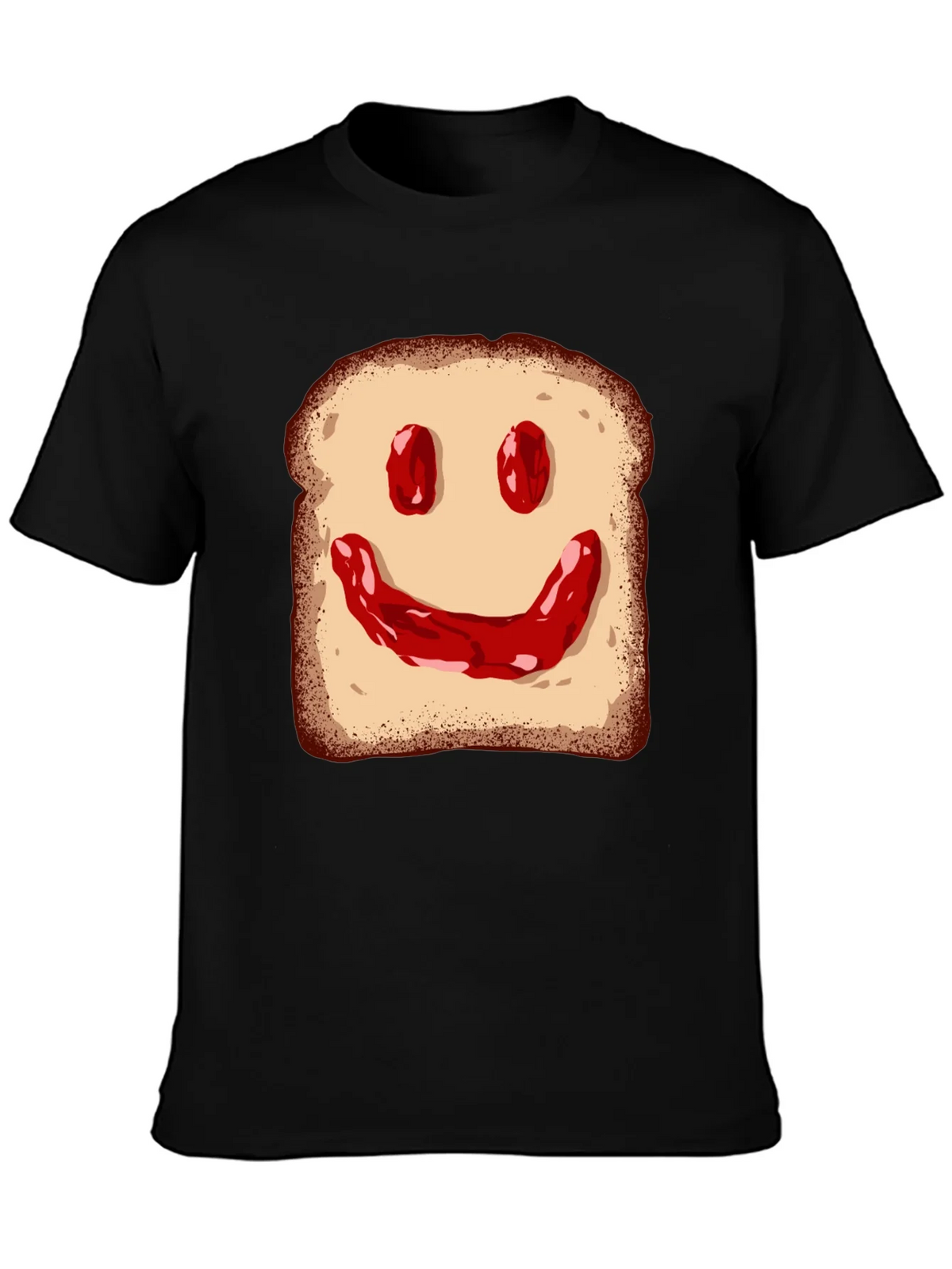 Jam on Toast Smile Graphic Tee - Black Cotton T-Shirt product image 6