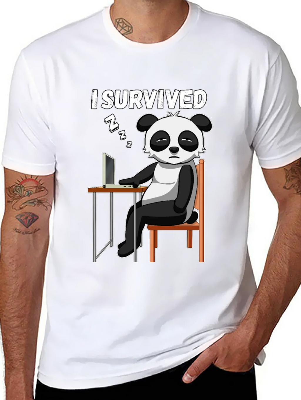 I Survived Funny Panda T-Shirt product image 10