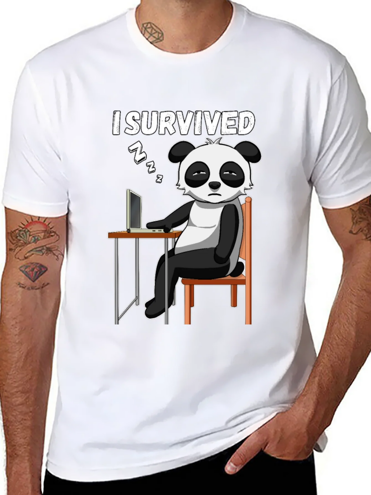 I Survived Funny Panda T-Shirt product image 10