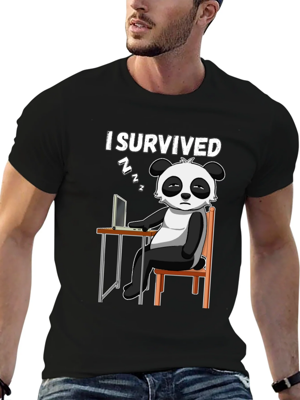 I Survived Funny Panda T-Shirt product image 9
