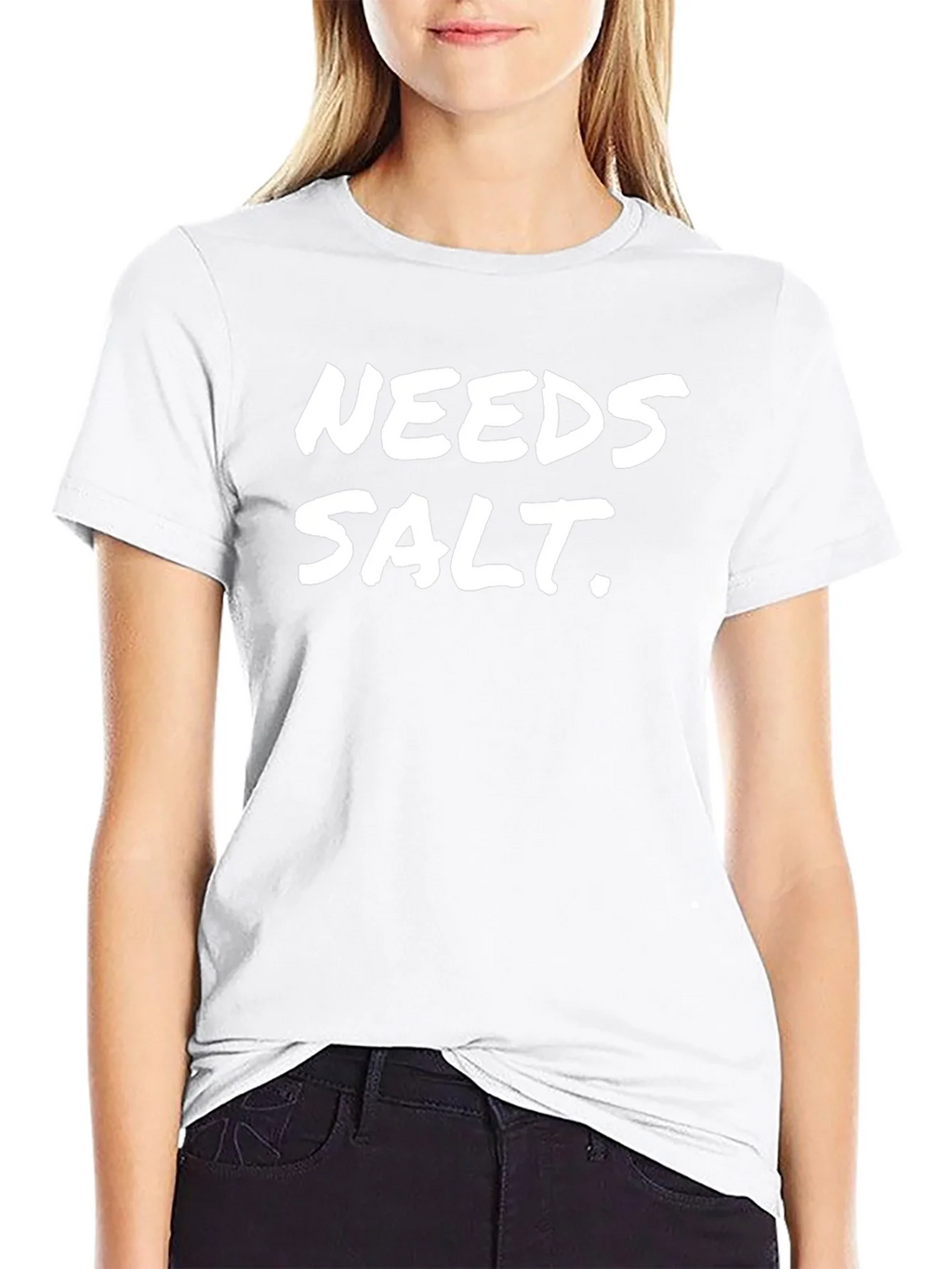 Needs Salt Black T-Shirt Funny Sarcastic Tee product image 11