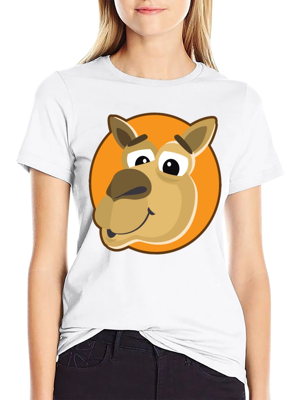 Cartoon Camel Graphic Tee - Black Cotton Blend product image 11