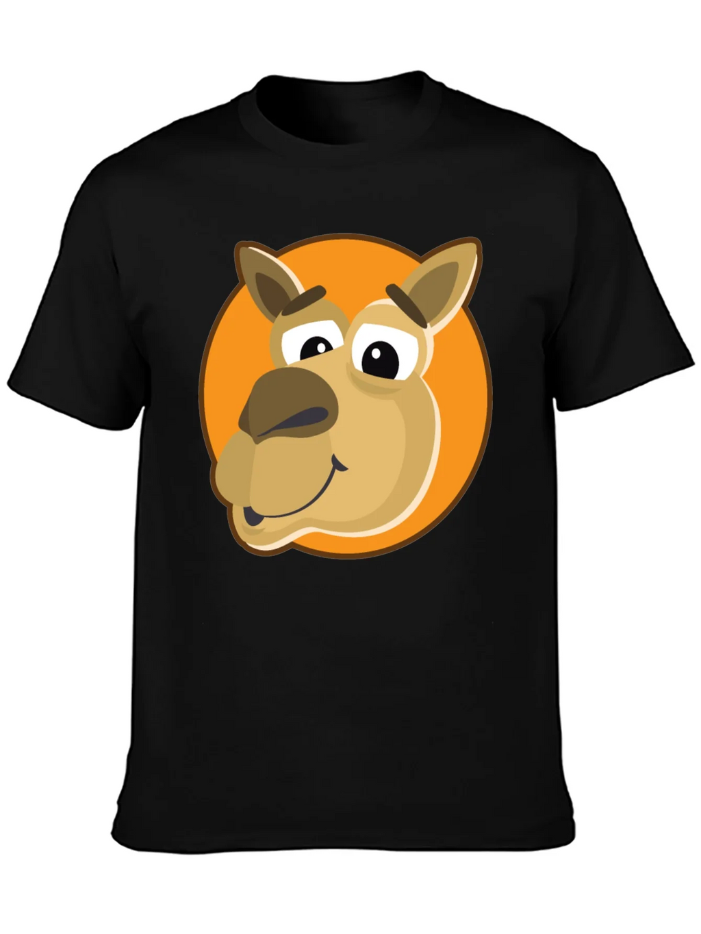 Cartoon Camel Graphic Tee - Black Cotton Blend product image 6