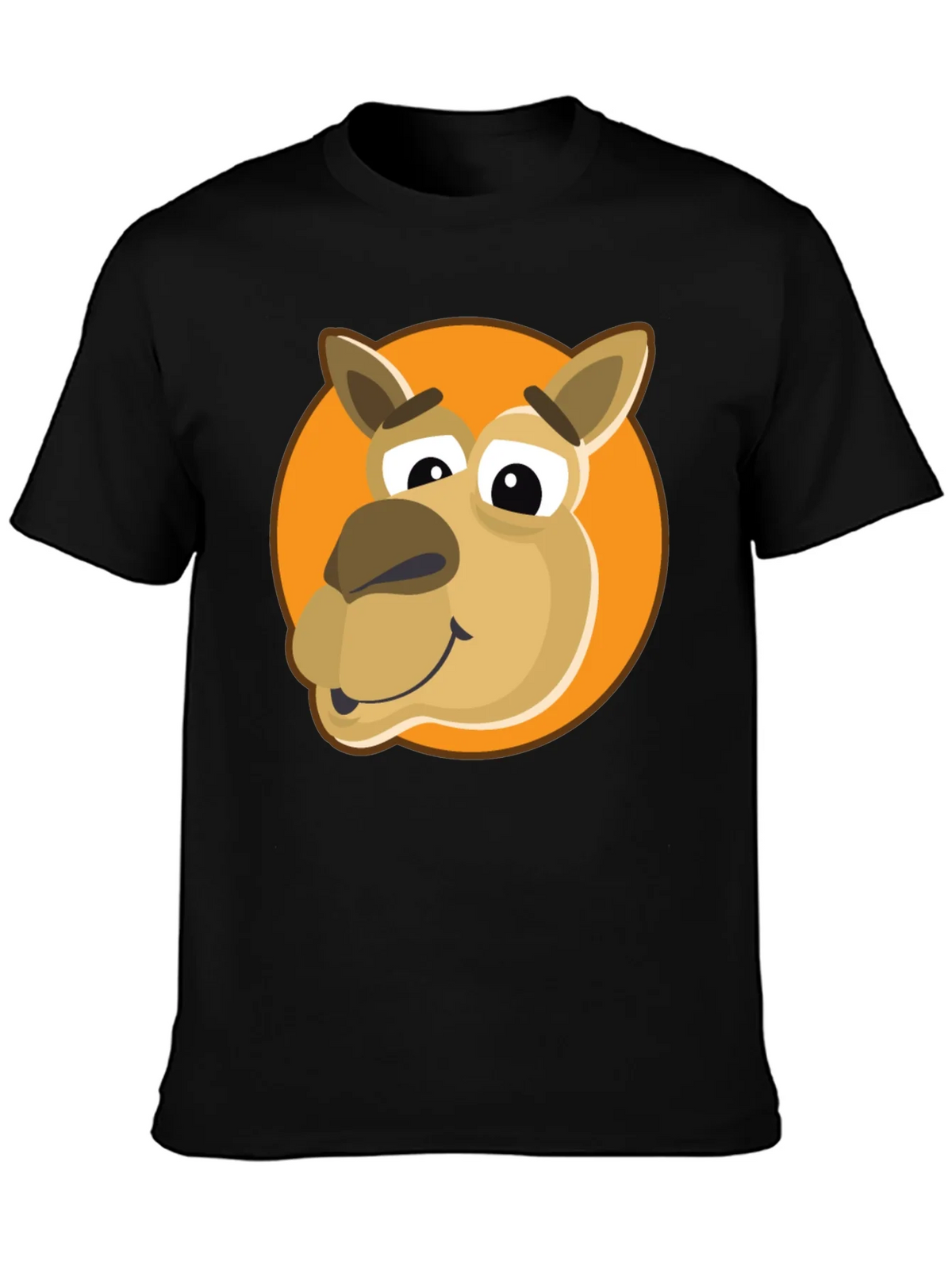 Cartoon Camel Graphic Tee - Black Cotton Blend product image 6