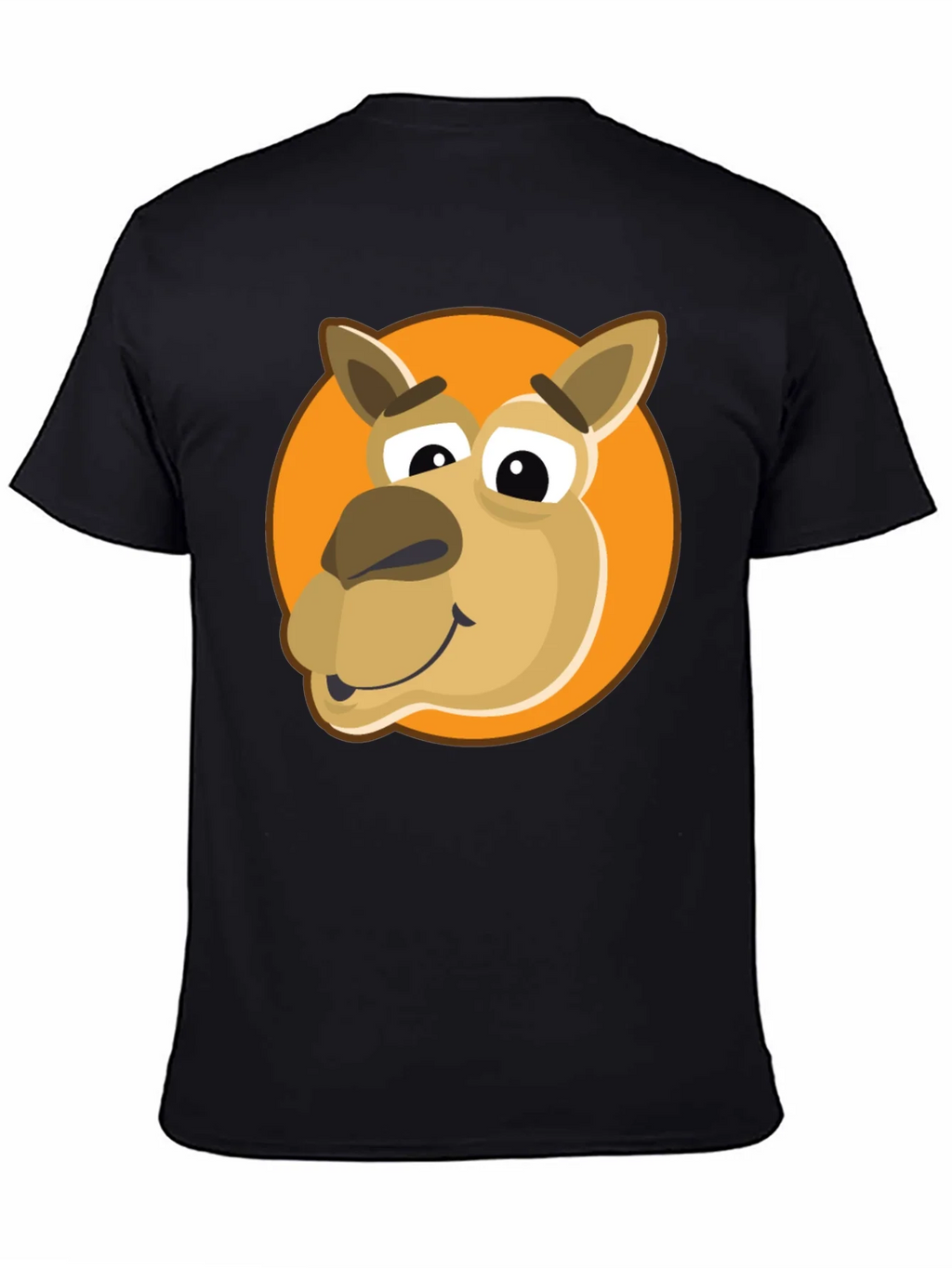 Cartoon Camel Graphic Tee - Black Cotton Blend product image 7