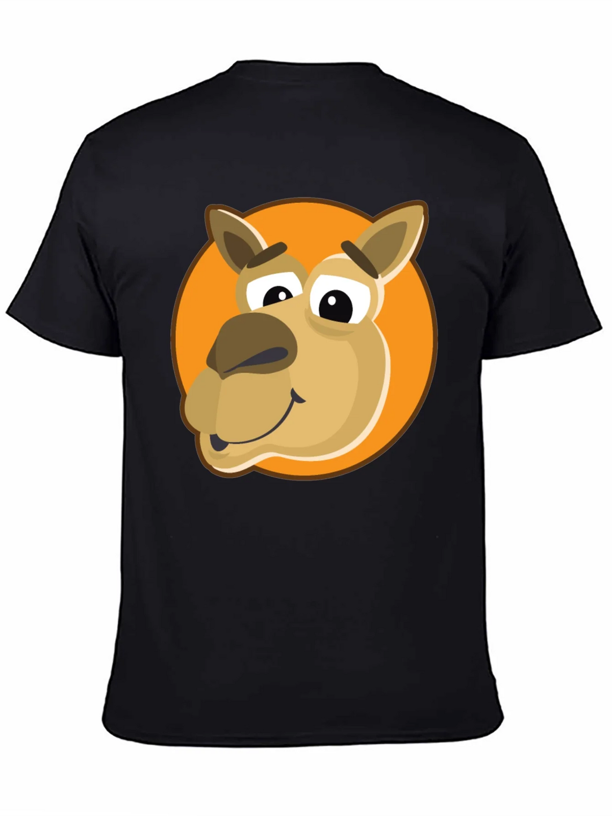 Cartoon Camel Graphic Tee - Black Cotton Blend product image 7