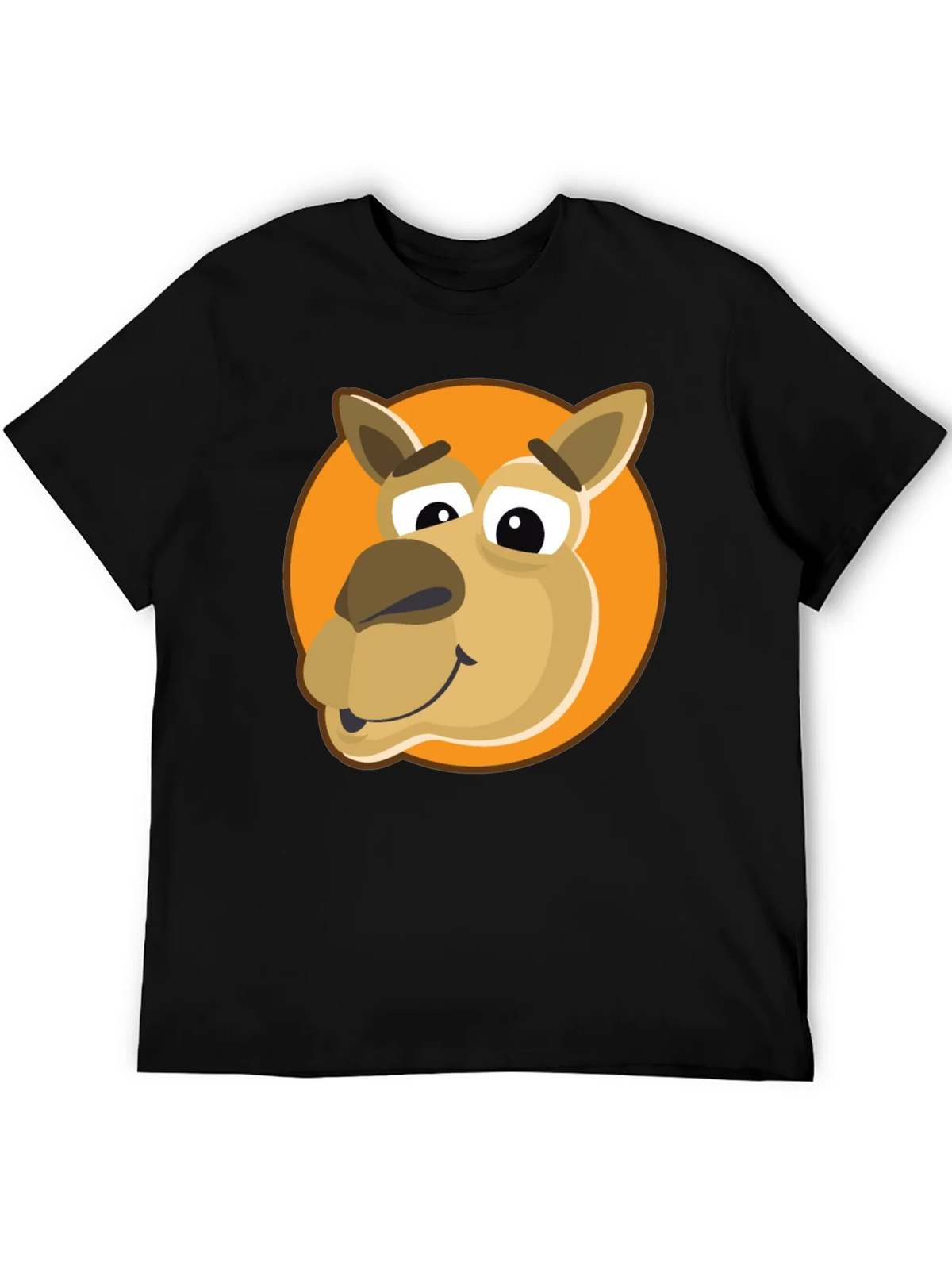 Cartoon Camel Graphic Tee - Black Cotton Blend product image 8