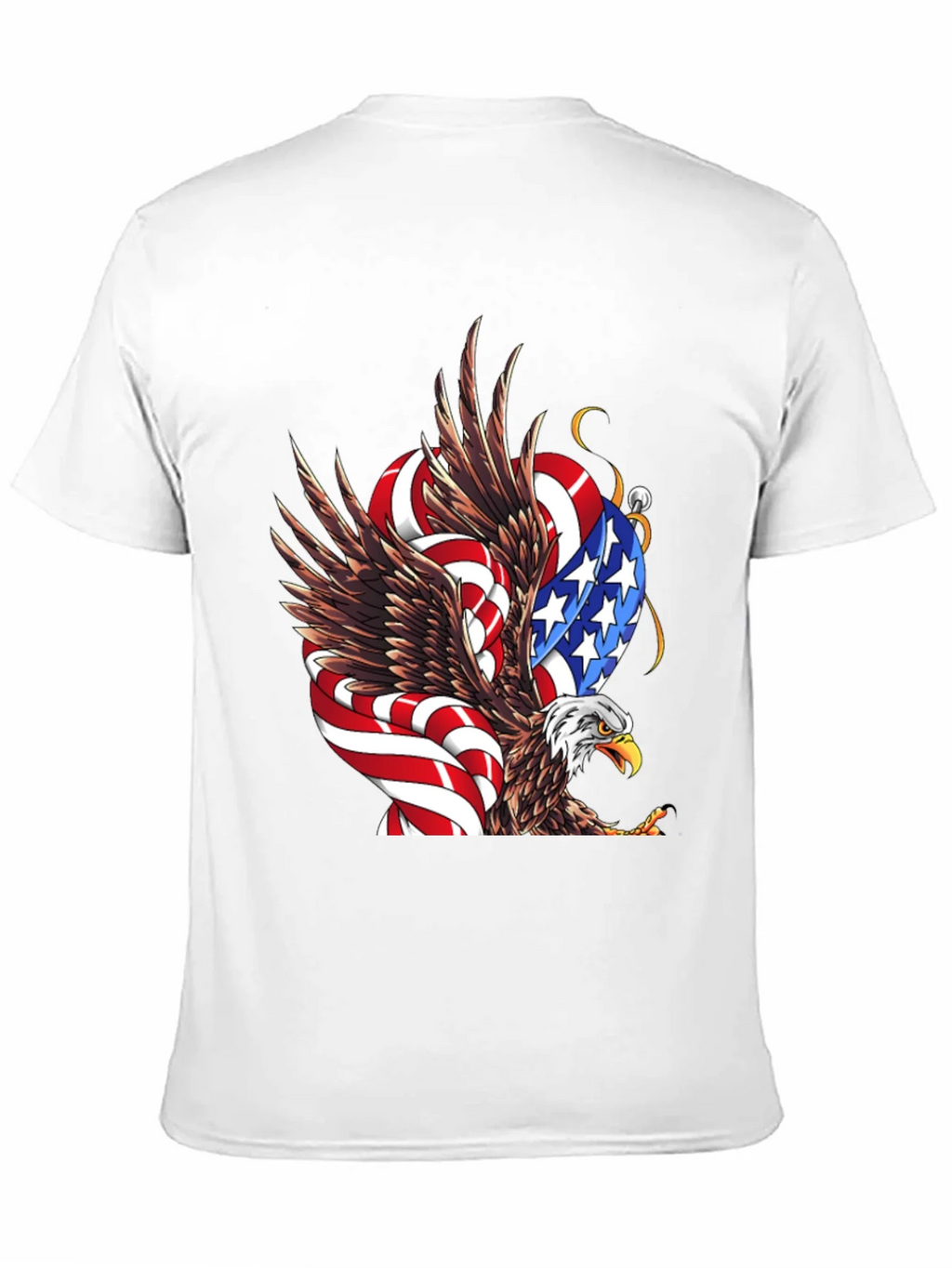 American Eagle Flag Graphic Print Mens Black T-Shirt product image 2