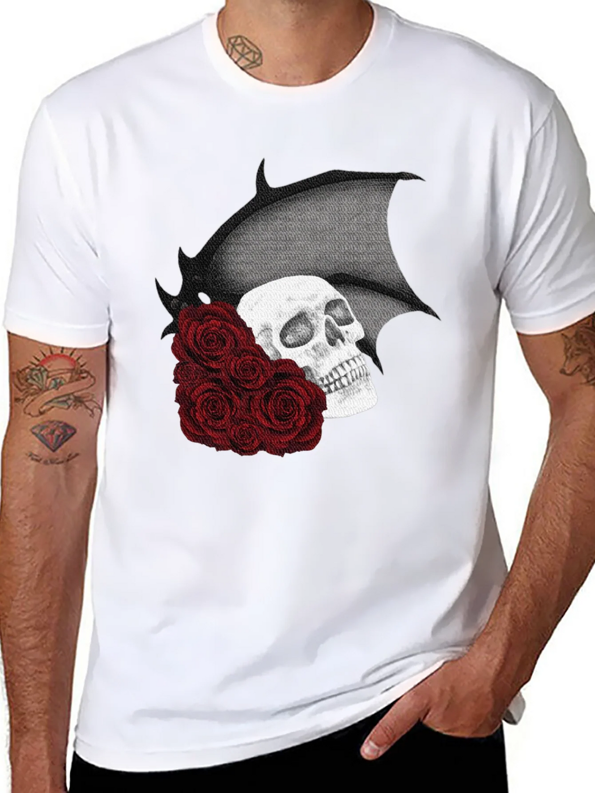 Skull & Roses Graphic T-Shirt product image 10