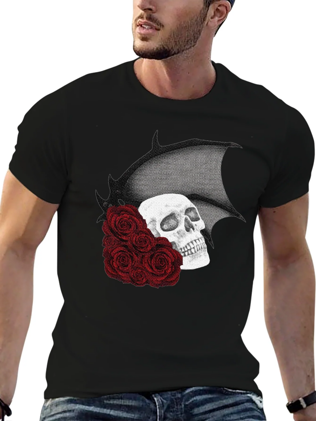 Skull & Roses Graphic T-Shirt product image 9