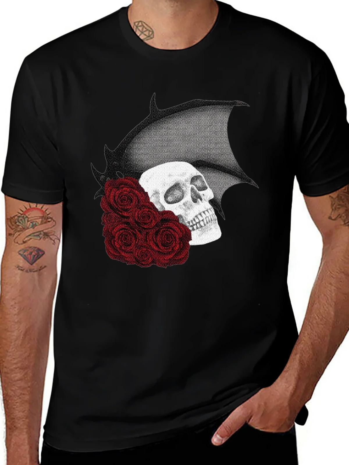 Skull & Roses Graphic T-Shirt product image 1