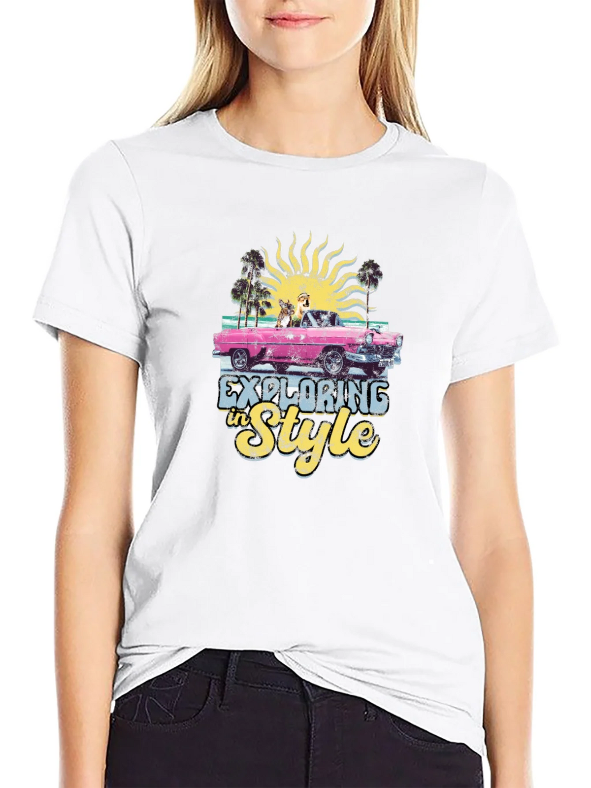 Exploring in Style Black Graphic Tee product image 11