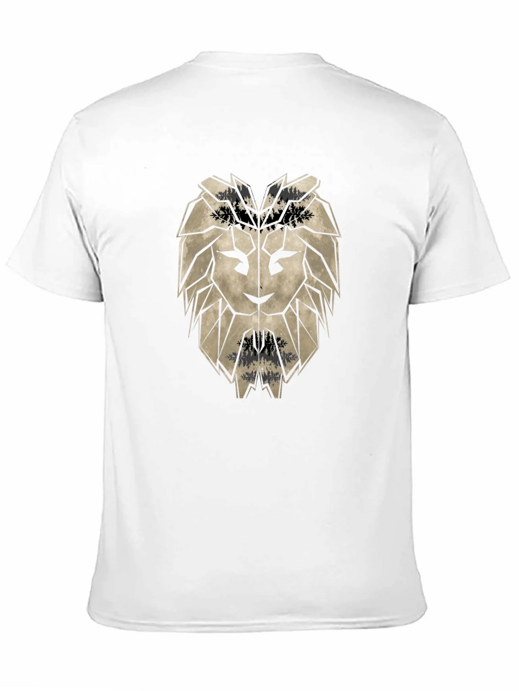 Geometric Lion Head Black T-Shirt product image 2