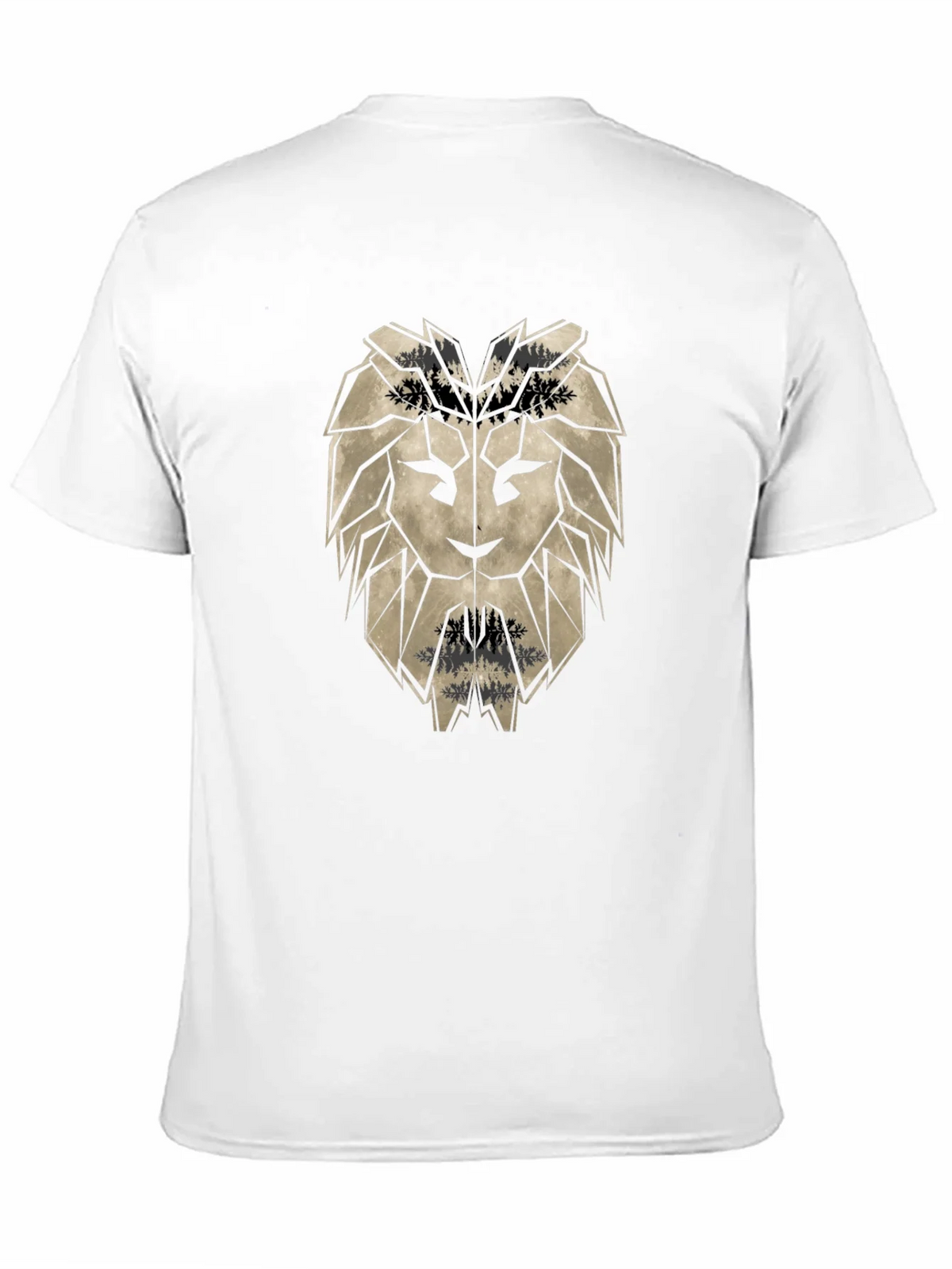 Geometric Lion Head Black T-Shirt product image 2
