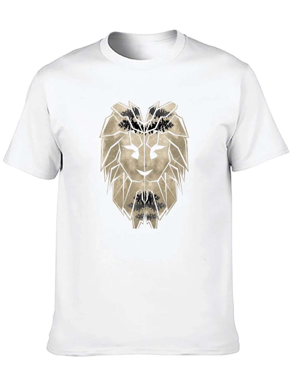 Geometric Lion Head Black T-Shirt product image 12