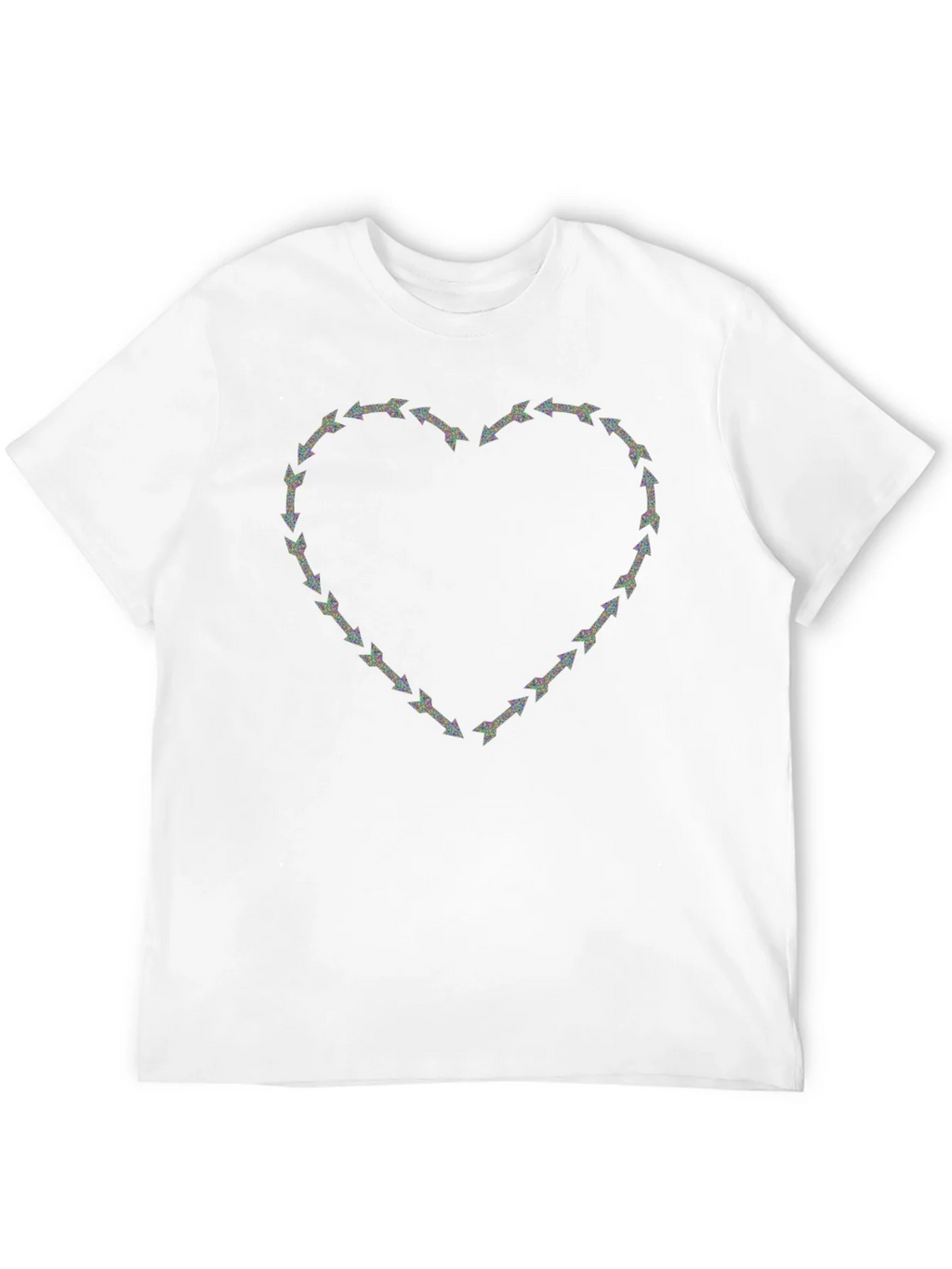 Arrow Heart Graphic Print Crew Neck T-Shirt product image 3