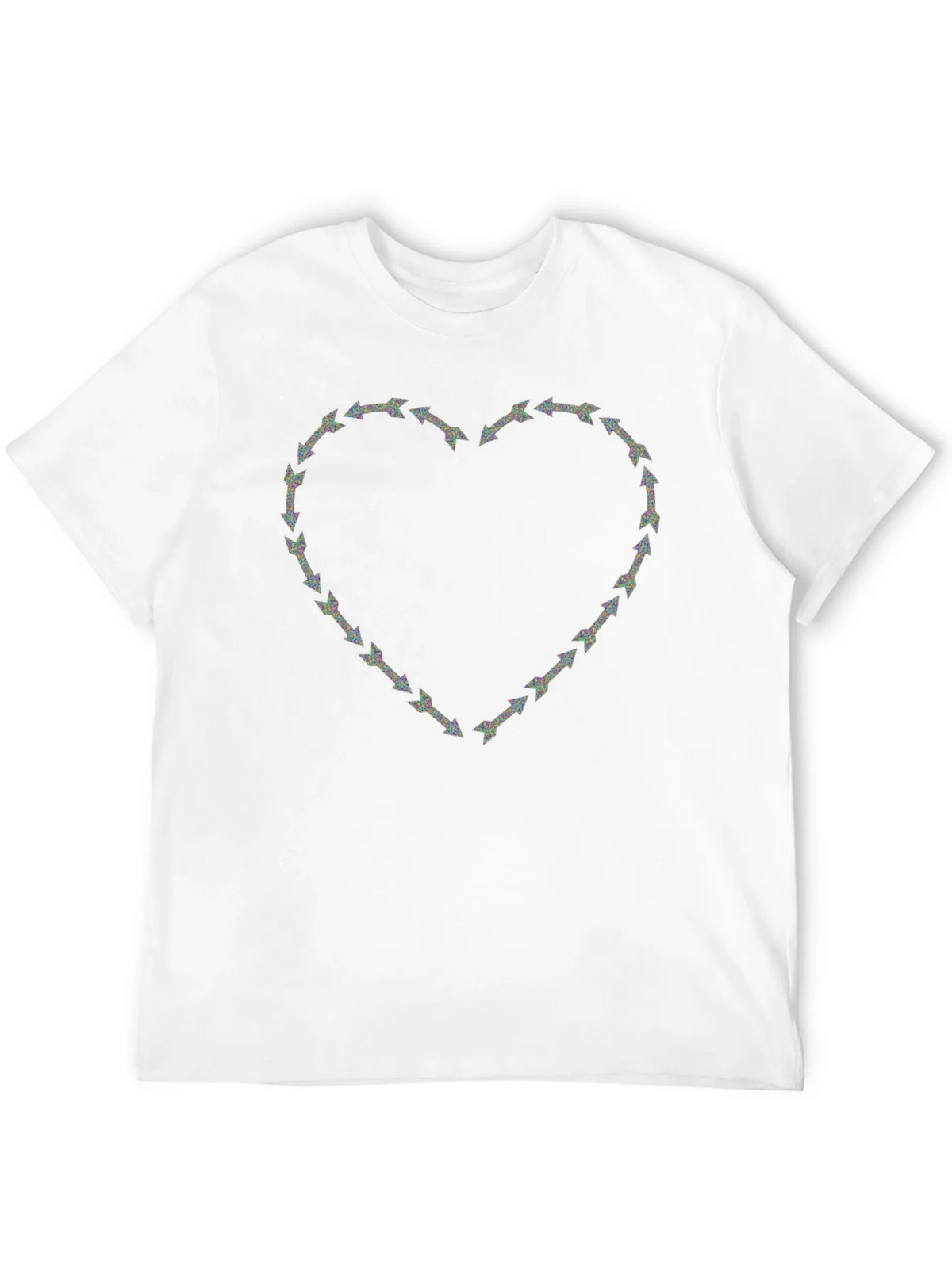 Arrow Heart Graphic Print Crew Neck T-Shirt product image 3