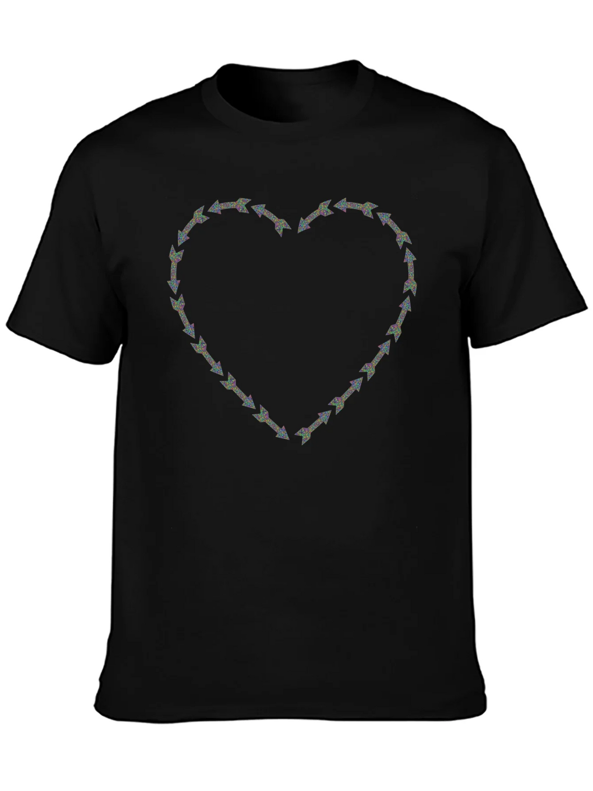 Arrow Heart Graphic Print Crew Neck T-Shirt product image 6