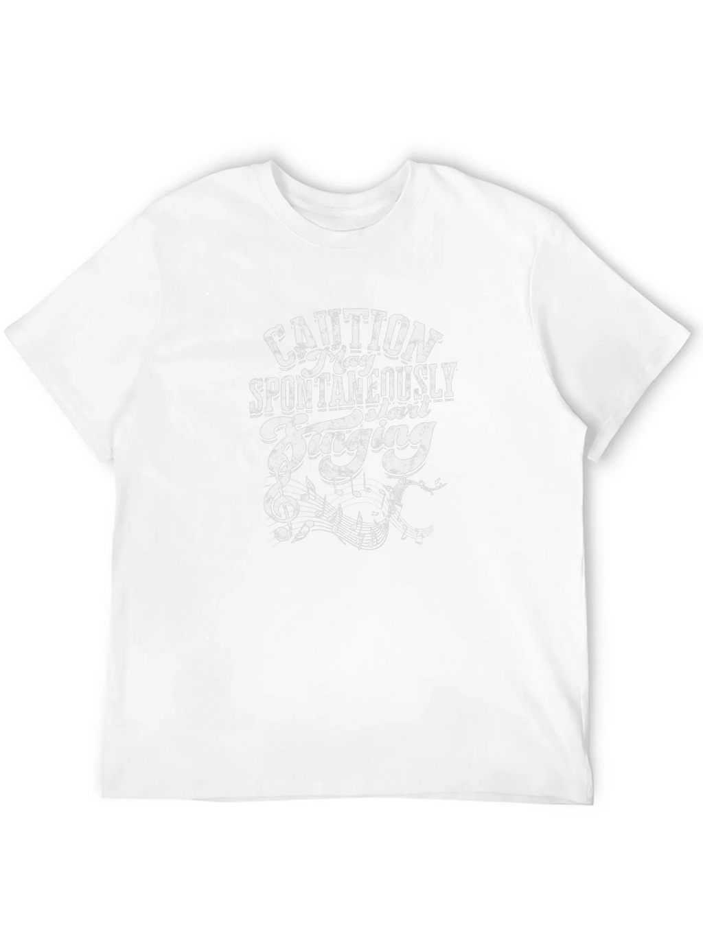 Caution Spontaneously Singing Graphic Tee - Black product image 3