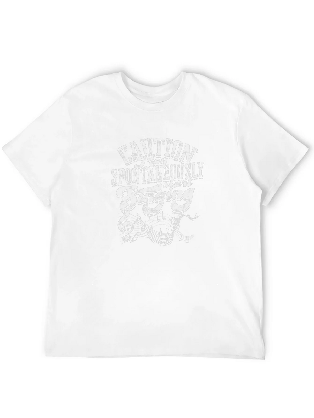 Caution Spontaneously Singing Graphic Tee - Black product image 3
