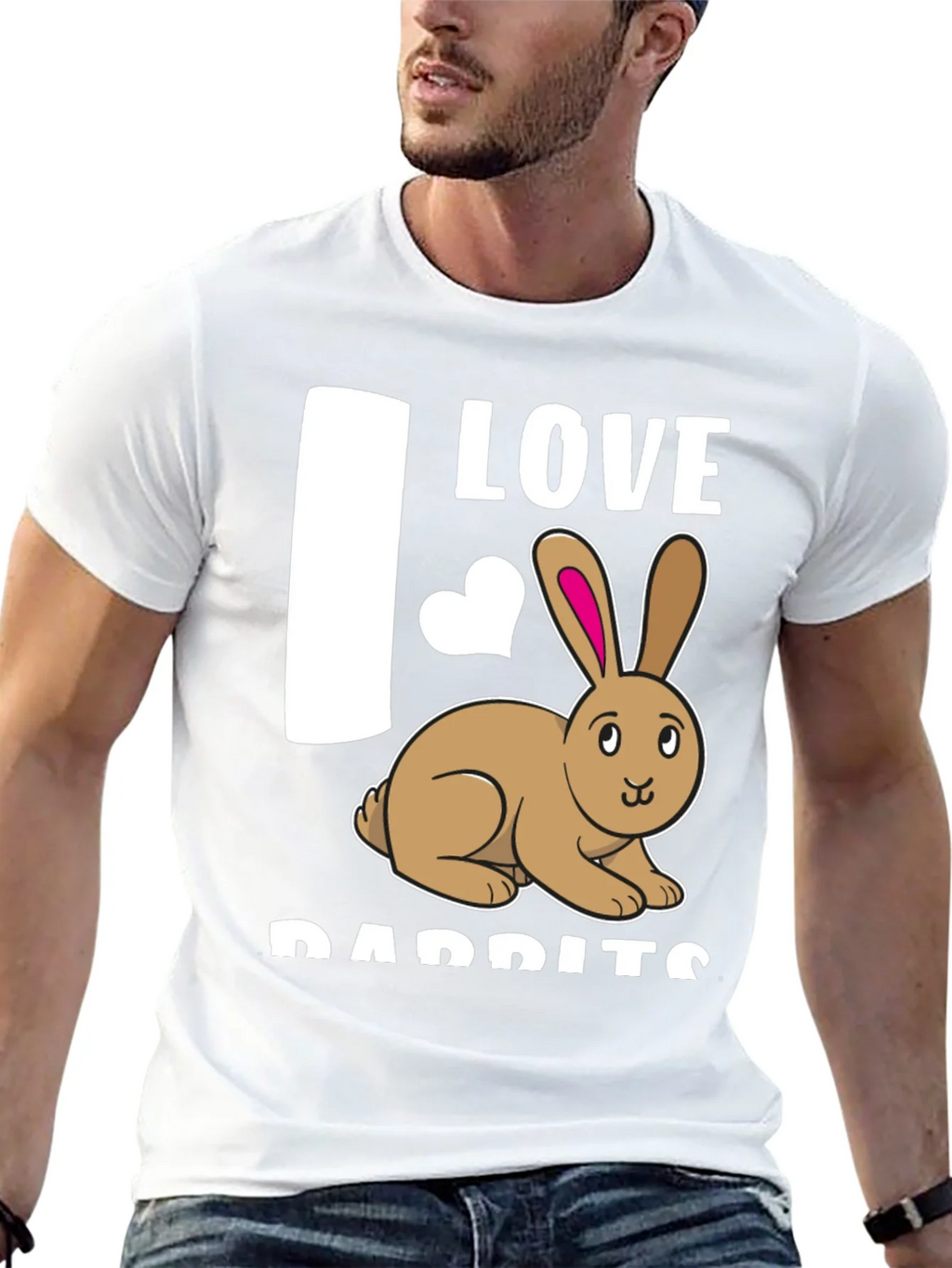 I Love Rabbits T-Shirt Cute Bunny Tee product image 4