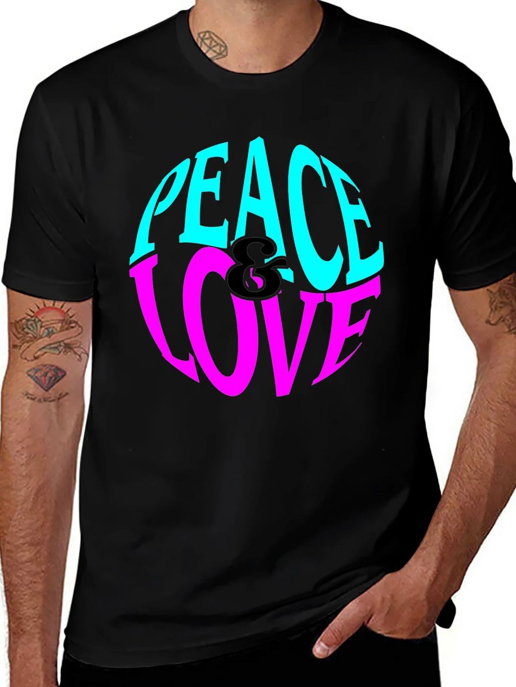 Peace & Love Graphic Tee - Retro Style product image 1