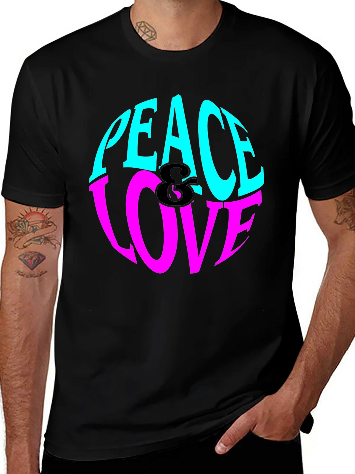 Peace & Love Graphic Tee - Retro Style product image 1