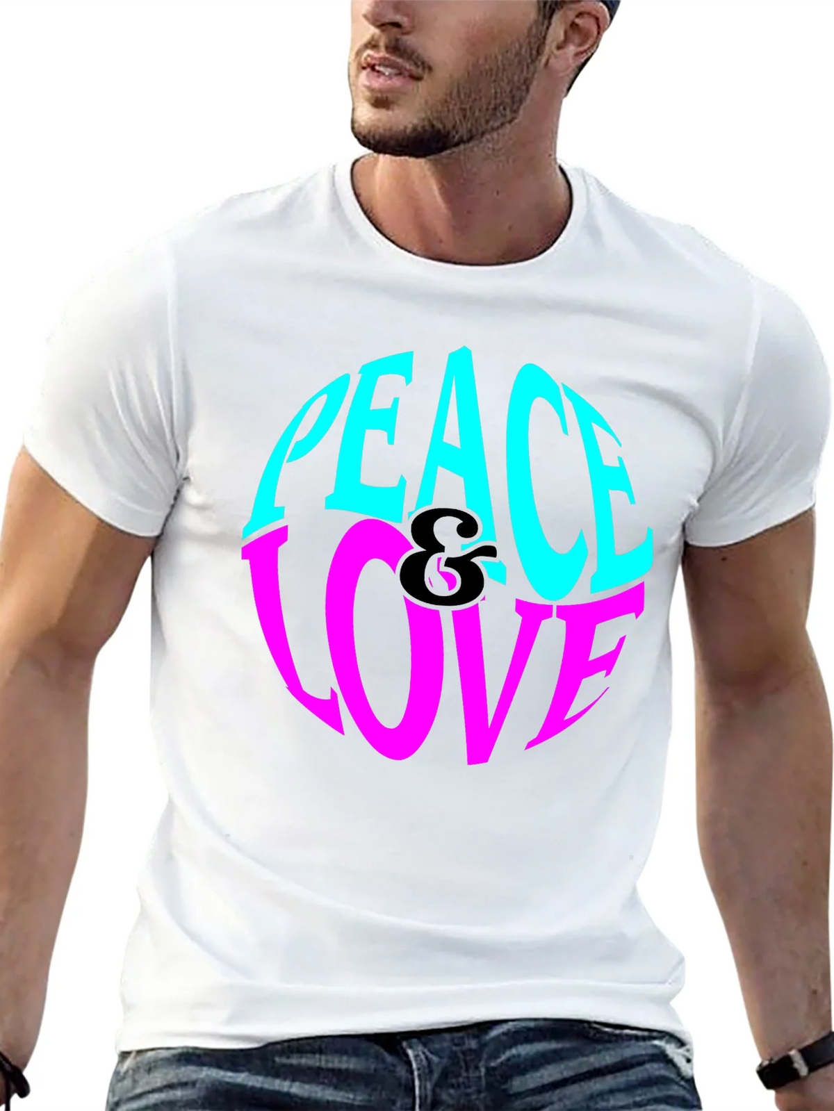 Peace & Love Graphic Tee - Retro Style product image 4