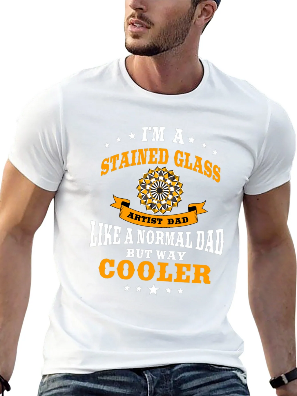 Stained Glass Artist Dad Graphic T-Shirt product image 4