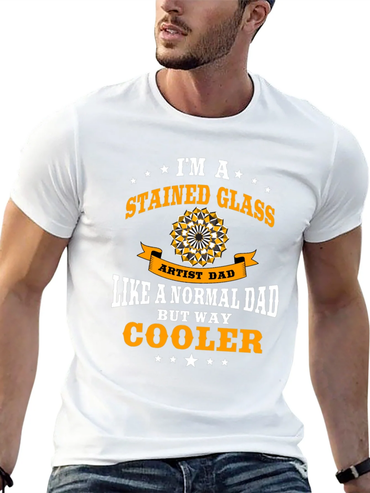 Stained Glass Artist Dad Graphic T-Shirt product image 4