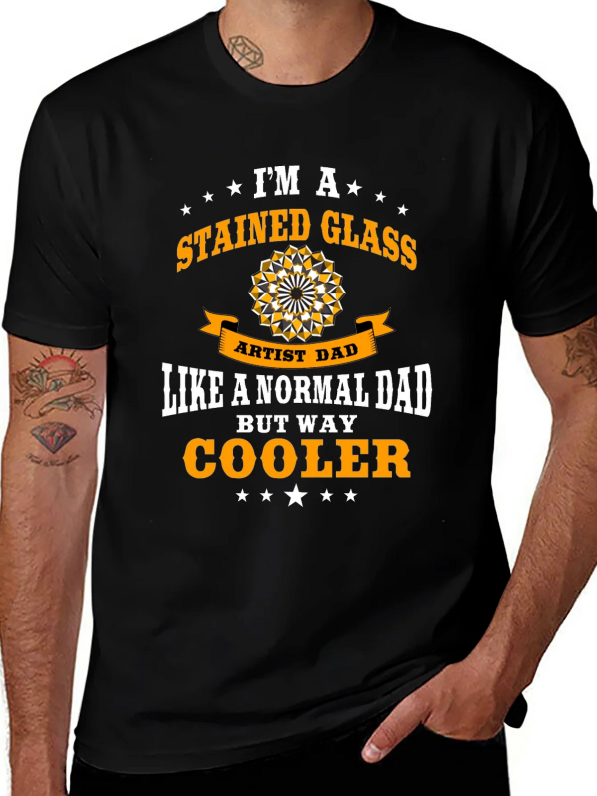 Stained Glass Artist Dad Graphic T-Shirt product image 1
