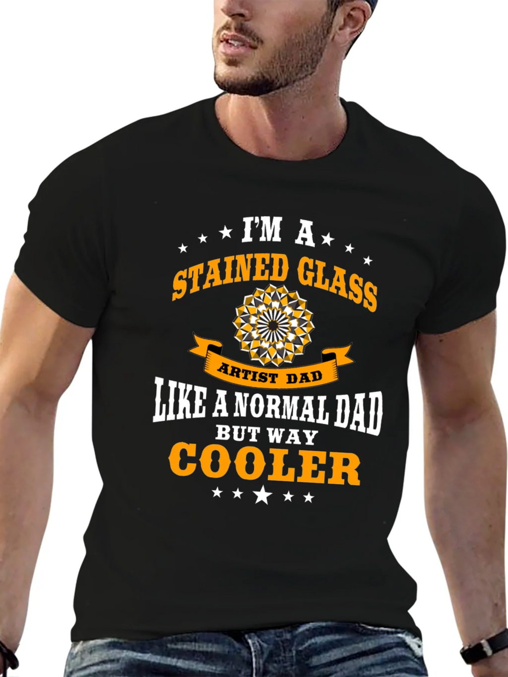 Stained Glass Artist Dad Graphic T-Shirt product image 9