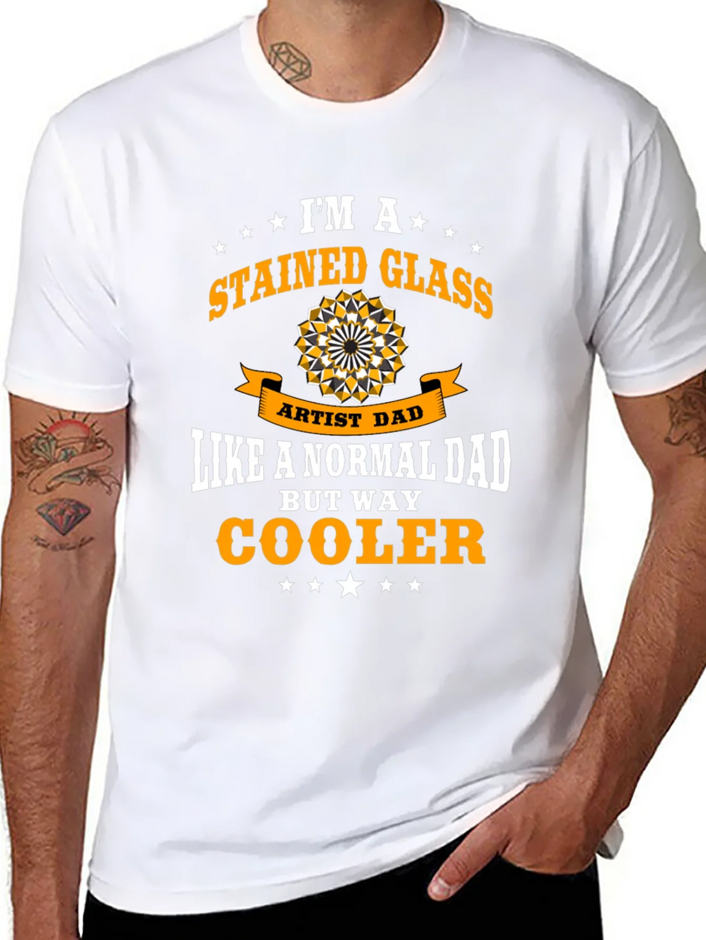 Stained Glass Artist Dad Graphic T-Shirt product image 10