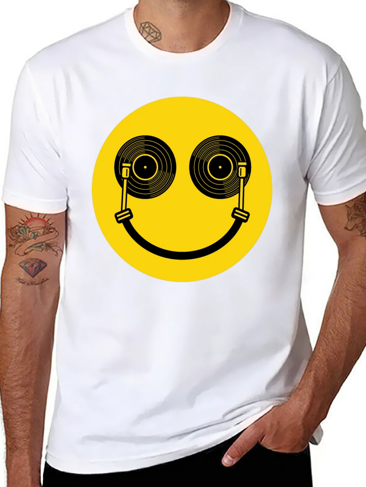 DJ Smiley Face T-Shirt - Black Music Lover Tee product image 10