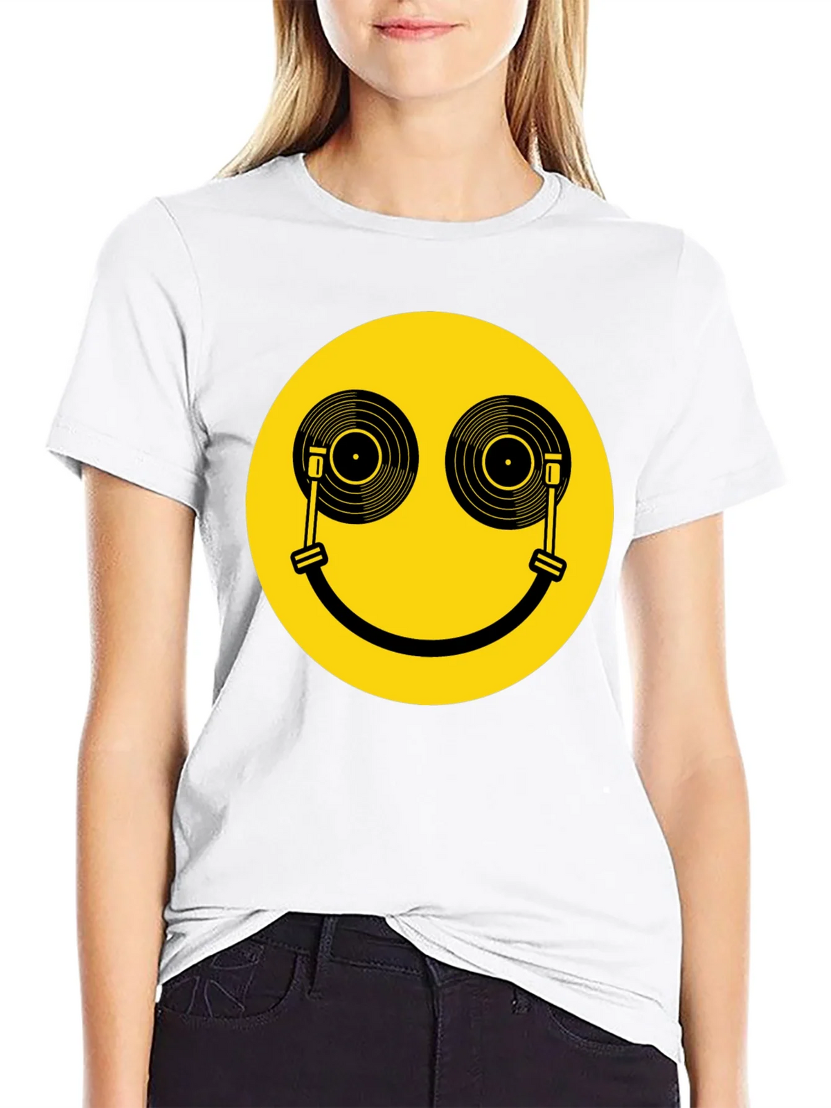 DJ Smiley Face T-Shirt - Black Music Lover Tee product image 11